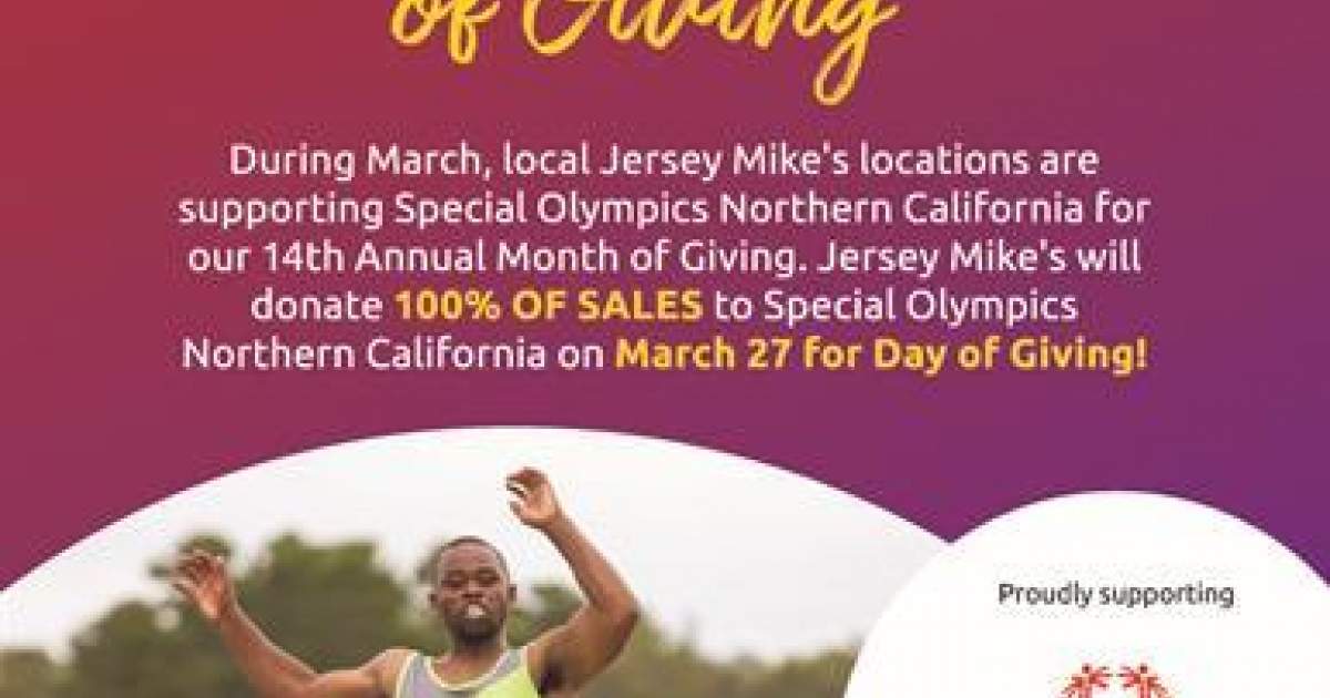 Jersey Mike's Big Day of Giving Benefiting Special Olympics Northern